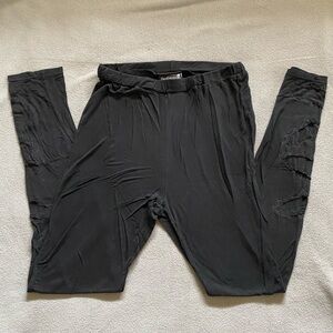 Sourpuss Black Bat Cut Out Leggings L